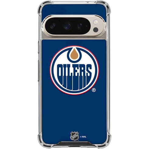 NHL Edmonton Oilers Solid Background Pixel 9/9 Pro Clear Case